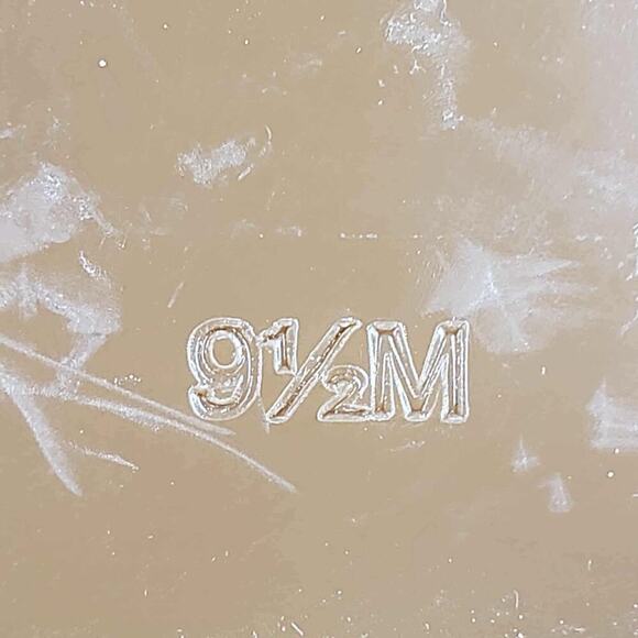 Talbots Flats Women’s Ballet Navy Blue Peep Toe Slip On Size 9.5 Leather Shoe - Picture 8 of 9